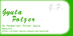 gyula polzer business card